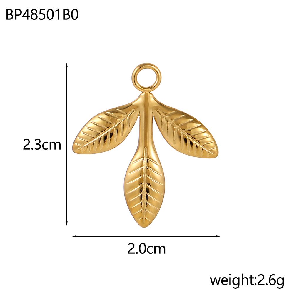 CARLIDANA Fashion Leaf Stainless Steel Charms Leaves Pendants DIY Drafts Fashion Jewelry Accessories Necklaces Jewelry Making