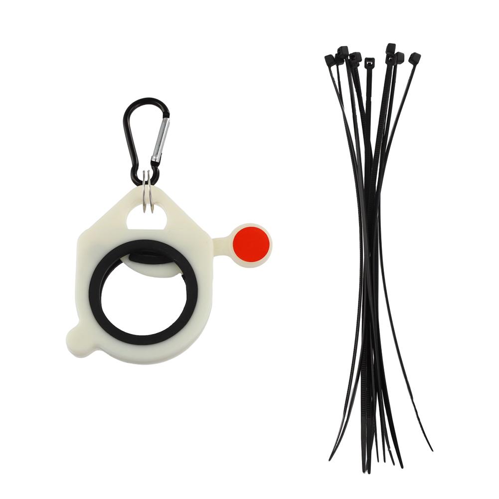 Cable Tie Organizer Portable Fluorescent Storage Plastic Cable Tie Holder Cable Tie Storage Tool Key Chain Portable Zip Ties