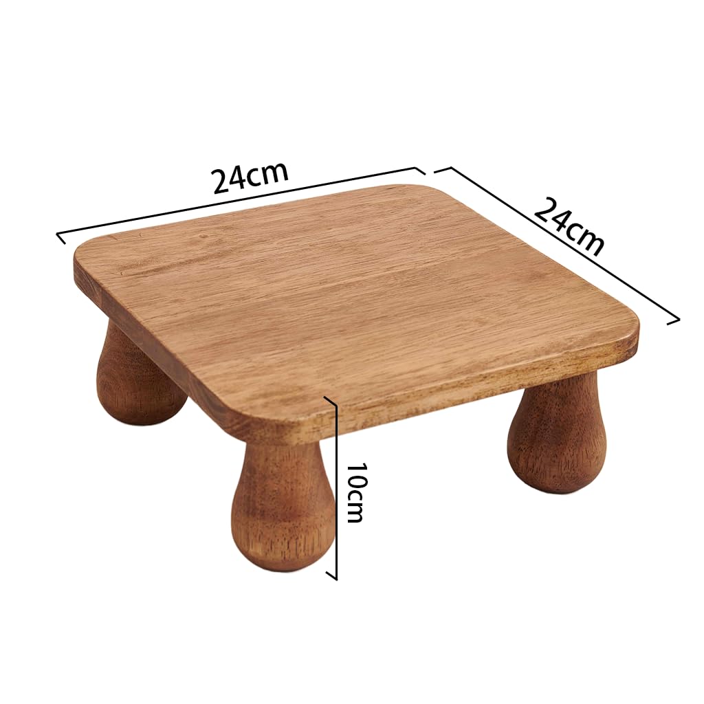 Pinyunxuan Flower Shelf Flower Pot Shelf Wooden Plant Shelf Green Leaf Plants for Indoor and Outdoor Use (Walnut)