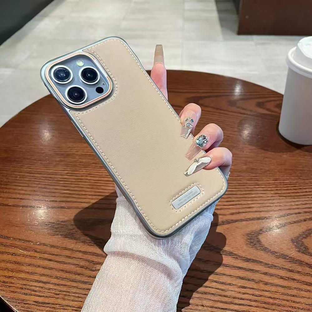 

Безрамочный кожаный магнитный чехол, подходящий для iPhone16, кожаная фурнитурная рамка Apple 15/14, продвинутый защитный чехол Apple 16Plus