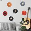 Vinyl Record Wall Stickers Retro Music Theme Self-Adhesive Decor for Living Room and Bedroom Wall Art