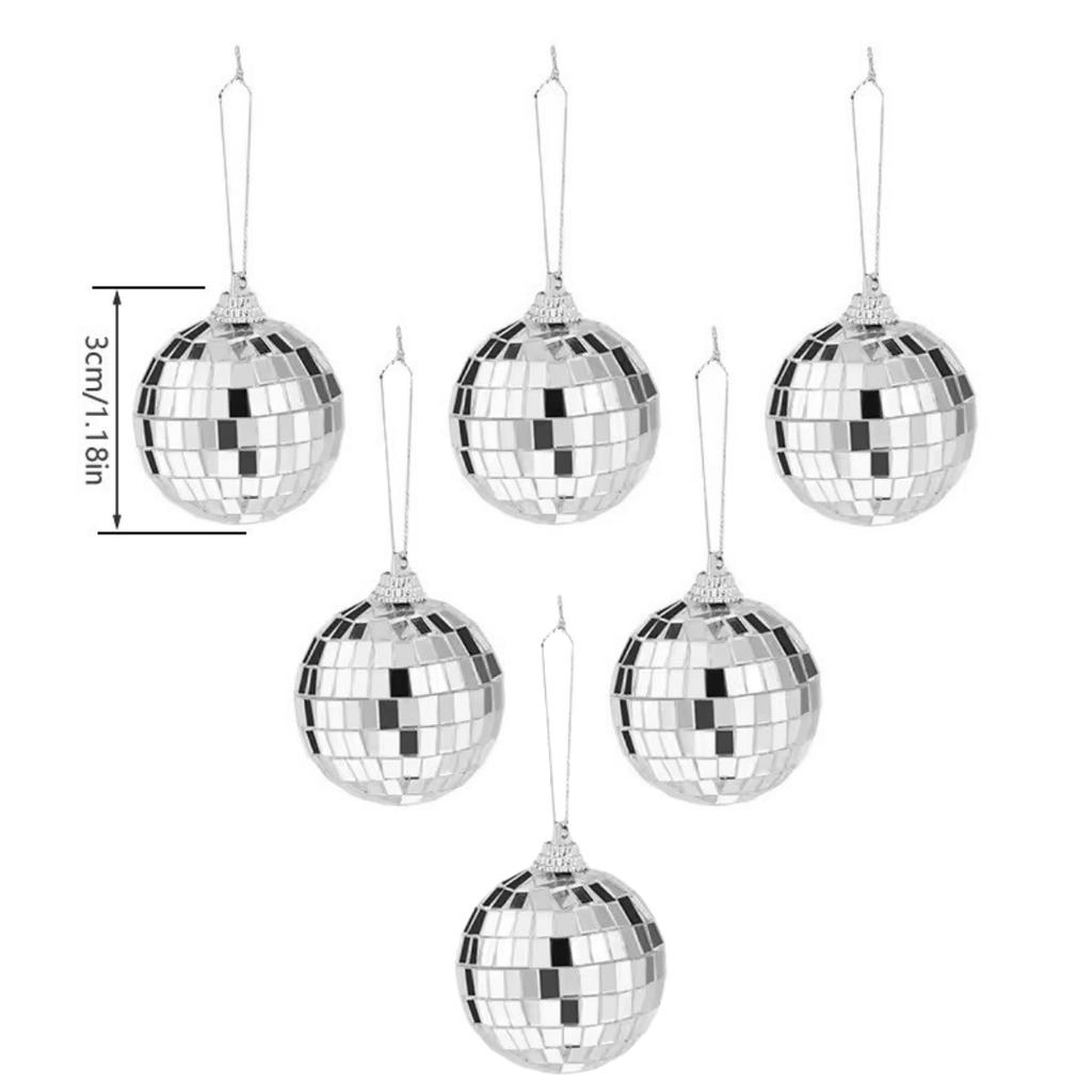 3-24Pcs Mirror Disco Ball Christmas Ball Ornament Set Xmas Tree Hanging Pendant Merry Christmas Decoration for Home New Year Gif