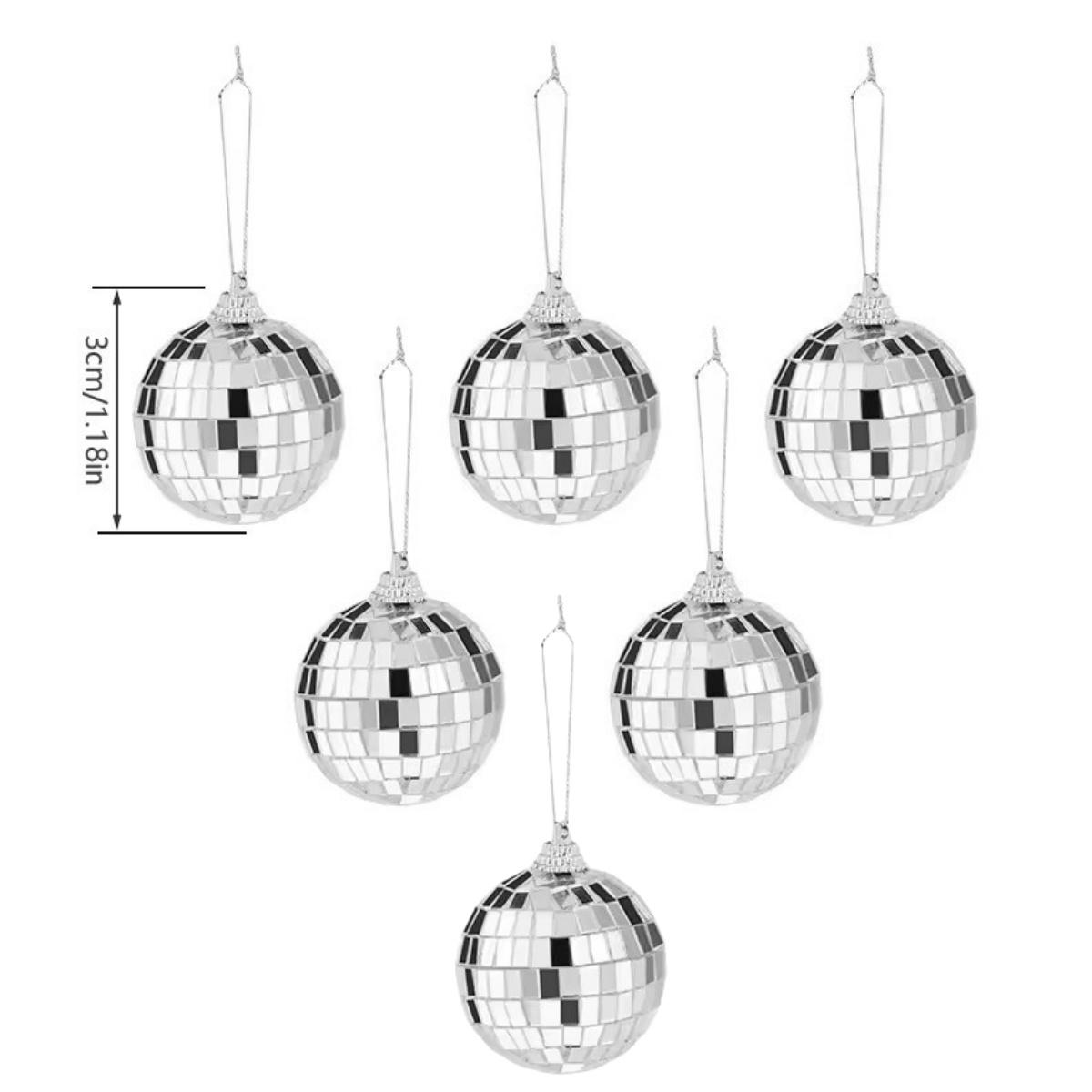 

3-24Pcs Mirror Disco Ball Christmas Ball Ornament Set Xmas Tree Hanging Pendant Merry Christmas Decoration for Home New Year Gif