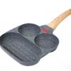 "Non-Stick Maifan Stone Omelette Pan - 4-Hole Mini Breakfast and Pancake Pan"