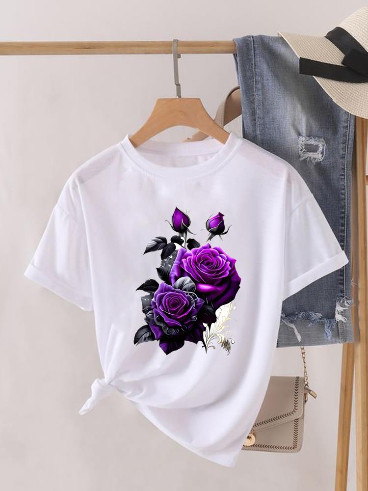 Aquarell Schmetterling Niedlich 90er Kleidung Damen Kurzarm T-Shirt Frauen Print Weiblich Grafik T-Shirts Mode Kleidung Lässiges T-Shirt