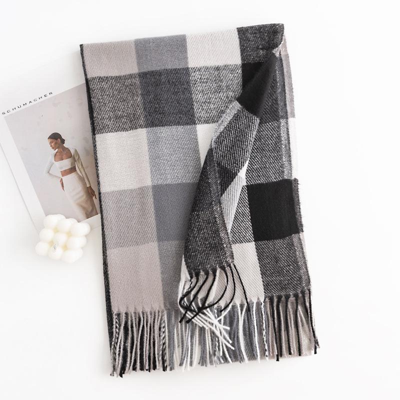 Personality Trend Imitation Cashmere Scarf Style Women's Fashion Temperament Scarf Warm Cold Shawl Fashionable