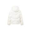 Li Ning Sports Lifestyle Series Solid Color Short Hooded Down Jacket Women Outerwear Off-White AYMT110-1