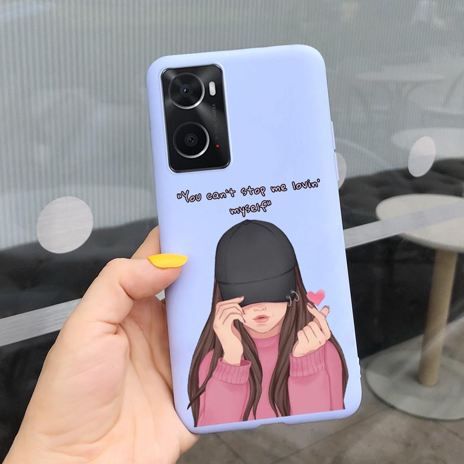For Oppo A76 Case CPH2375 Fashion Cartoon Girls Cover For Oppo A96 Soft Silicone Case For Oppo A36 A 76 96 OppoA76 OppoA96 Shell
