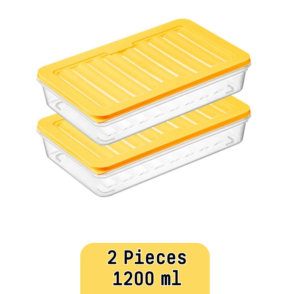 Refrigerator Organizer Storage Container Suitable for Microwave and Freezer 1200 Ml