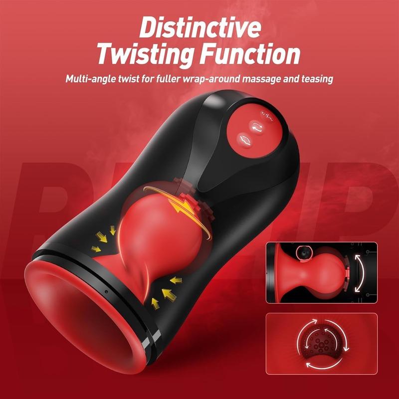 Multifunctional Male Masturbator Oral Sex Machine Awaken Penis Glans Massage Vibration Swirling Tighten Modes Orgasm Stimulator