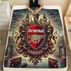 1PC Arsenal F Custom Name Patterned Flannel Blanket Suitable For All Seasons For Home Decor Warmth And Comfort Gifts Holiday Present