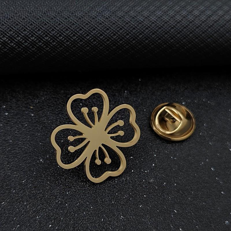 Fashion Niche Design Flower Bud Men s Women s Brooch Cufflinks Suit Dress Accessories Wedding 14k