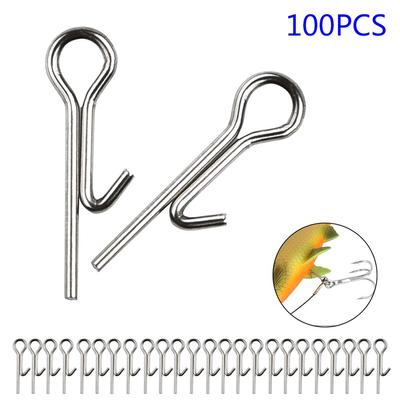 Stainless Steel Hook Pin 100 Pcs Fishing Soft Lure Stinger High Quality