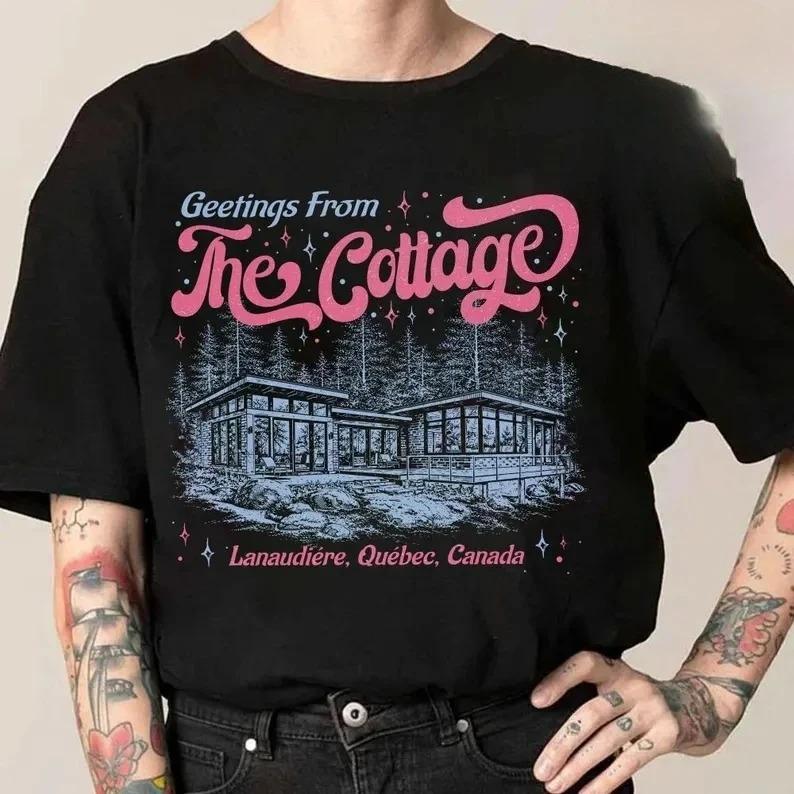 Damen Vintage Heated Rivalry I’m Coming To The Cottage T-Shirt Tee Unisex Streetwear Lässige Sommer Oberteile Streetwear Trendy Baumwolle