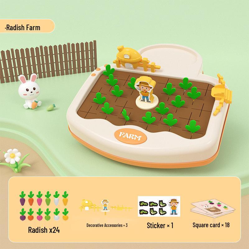 

Digital Radish Pull Toy: Early Math & Color Learning for Infants