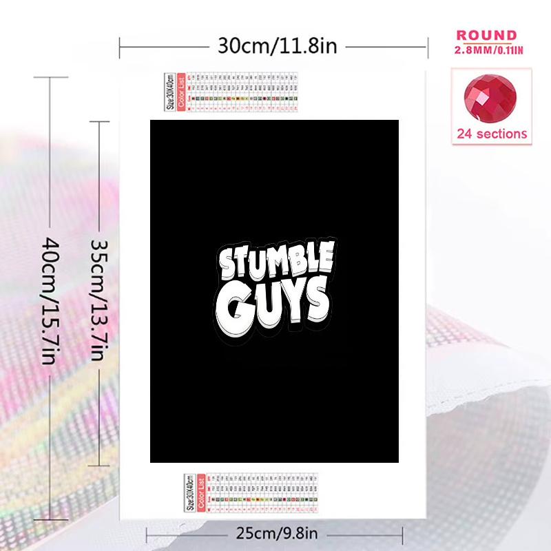Stumble Guys Leap.80 100% Round Full Drill 5D DIY Diamond Painting Embroidery Cross Stitch Rhinestone Décor