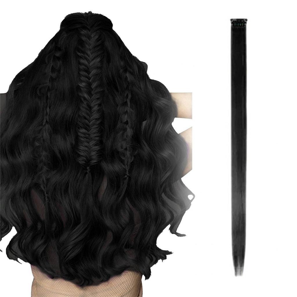 Color Hair Patch Hair Patch Multi-color Hanging Ear Dyed Wig Female Highlights Straight Hair Patch