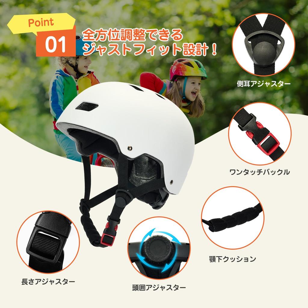 wowlomo Helmet for and and CE Safety Standard EN1078 Asia 3D Protective Sports Helmet for Ages Elementary and Head Circumference Subsidy Eligible Size