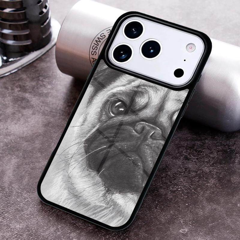 Pug Dog Soft Phone Case for iPhone 17 16 15 Pro Max Air 14 13 12 11 Plus Shockproof Capa Cover