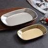 Stainless Steel Dessert Salad Plate Portable Food Serving Tray Picnic Dinner Plate  Camping Use