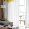 Sunflower Flower White Tulle Curtains For Living Room Bedroom Decor Chiffon Sheer Voile Kitchen Window Curtain
