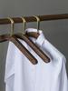 High-end Wooden Hangers for Sleeping Clothes, Seamless, Black Walnut Wood, Brass, Rooms, Hotels, 1Pc