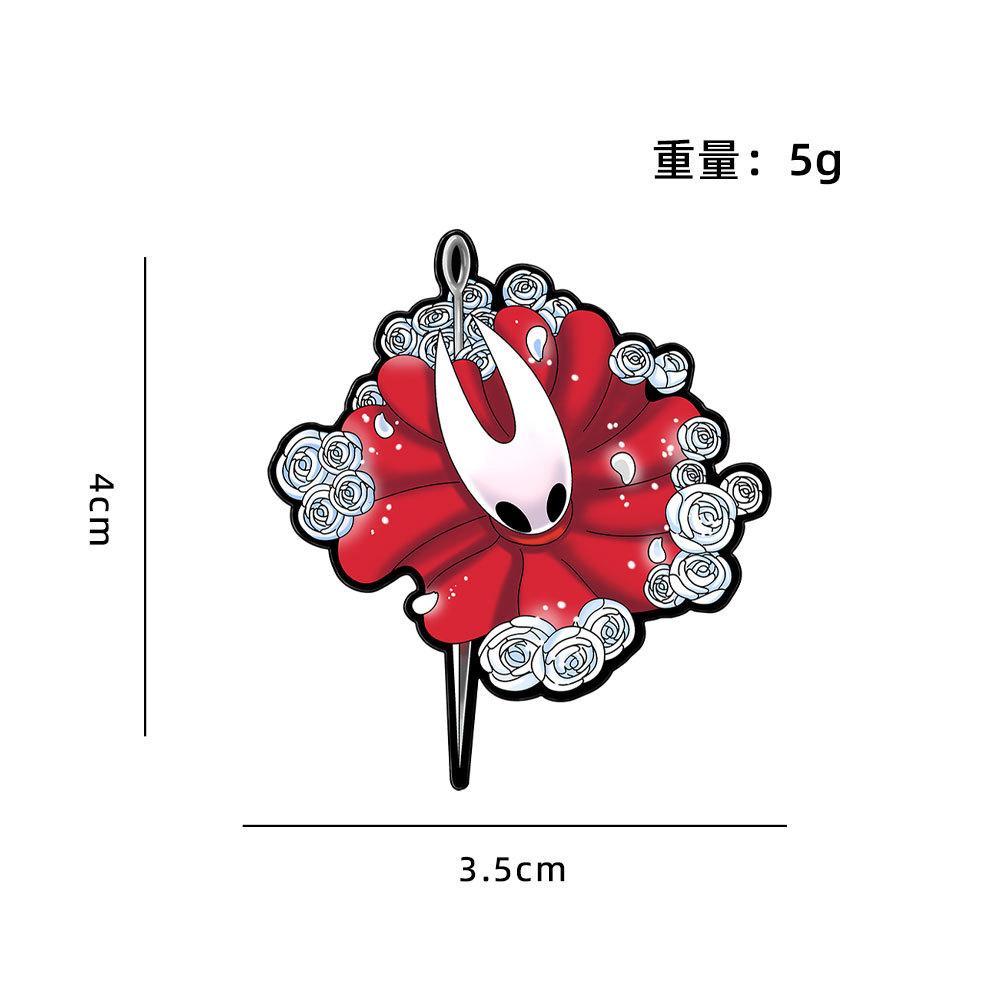 Cartoon anime hollow knight badge brooch little knight wearing hat song of silk game merchandise metal badge