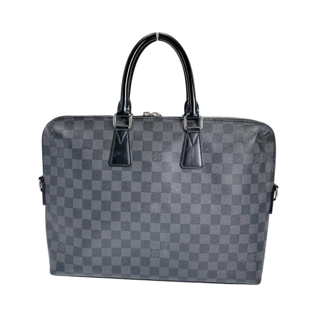 LOUIS VUITTON Damier Porte Documan Jules Business bag black mens N48224 Used