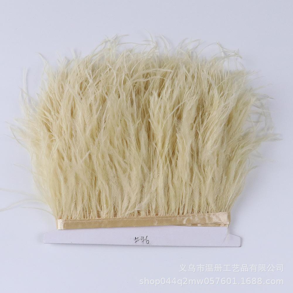 Color 10-15Cm Ostrich Hair Cloth Edge 53 Colors Wedding Clothing Accessories Diy