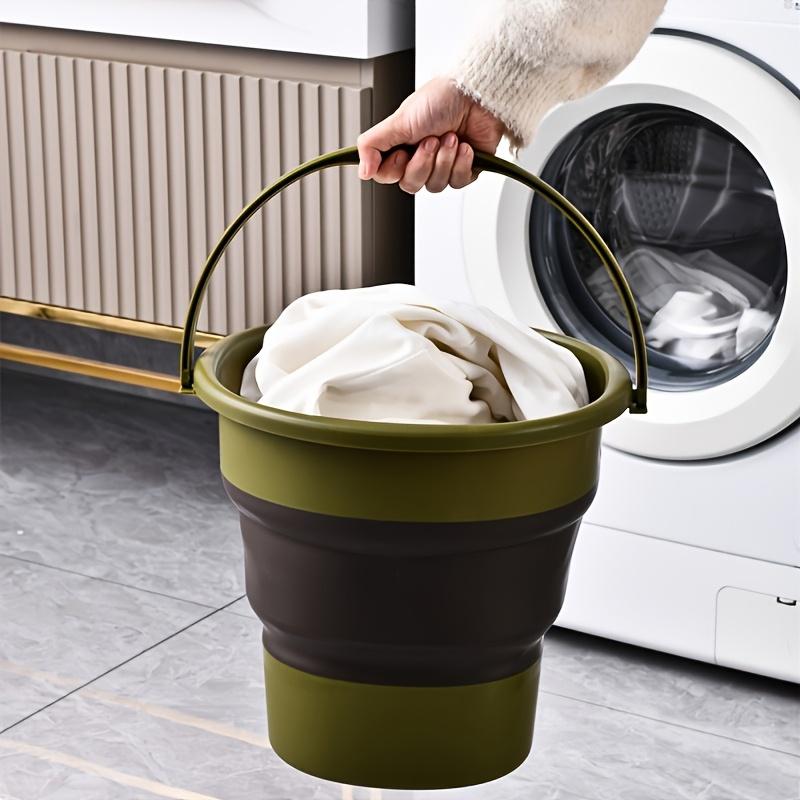 1Pc Multifunctional Foldable Storage Bucket, 5L, Leak-Proof Portable Water Container for Camping, Fishing & Car Washing