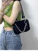 Fashi Design Gothic Chain Ladies Underarm Bag Sweet Cool Y2k Women Square Shoulder Bags Black Pop Female Tote Handbag Purse