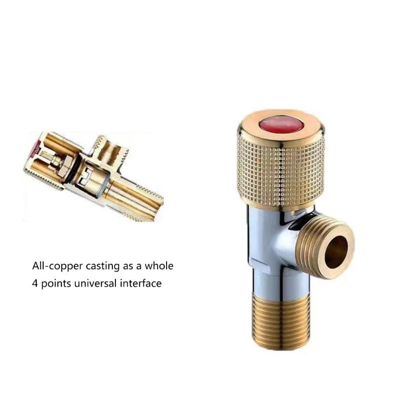 Industrial Strength Angle Valves Anti Corrosion Thickened Anti Burst Brass Angle Valves for Water Flows Control Systems