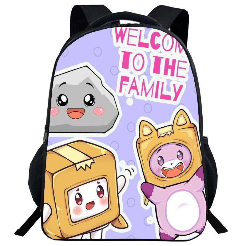 Lankybox Backpack Cartoon Schoolbag For Kids With Adjustable Padded Straps And Stylish Design