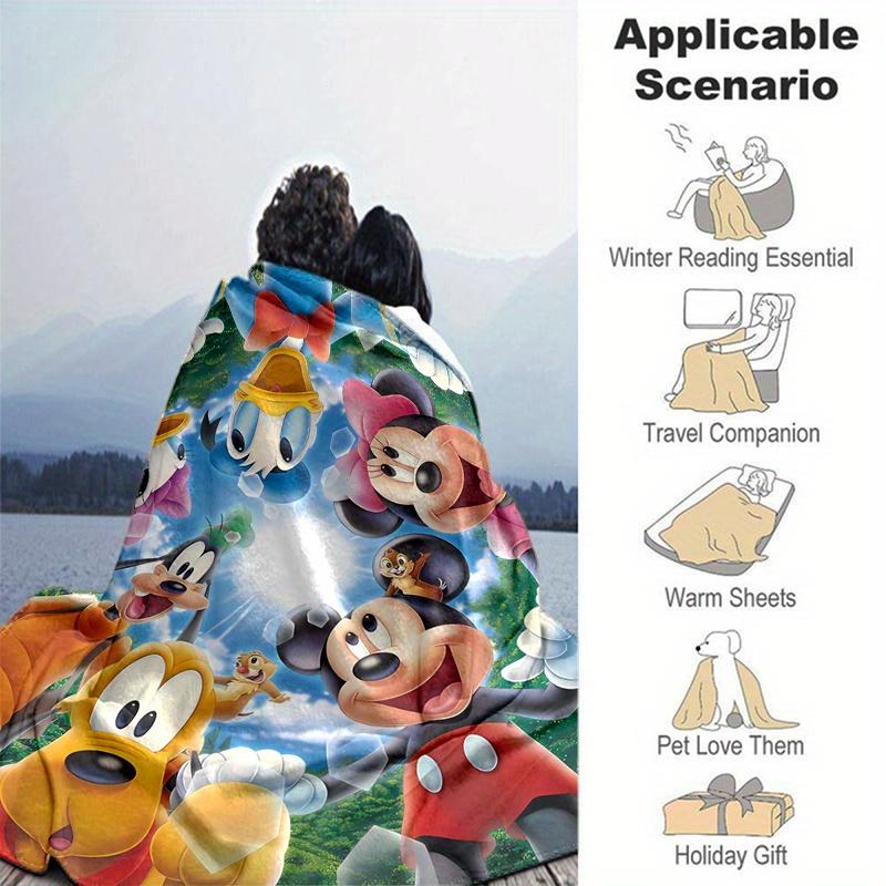 1 stuks, Mickey en Vrienden (2) Woondecoratie Flanellen Deken Perfect Cadeau voor Slaapkamer, Woonkamer, Reizen, Kamperen, Auto