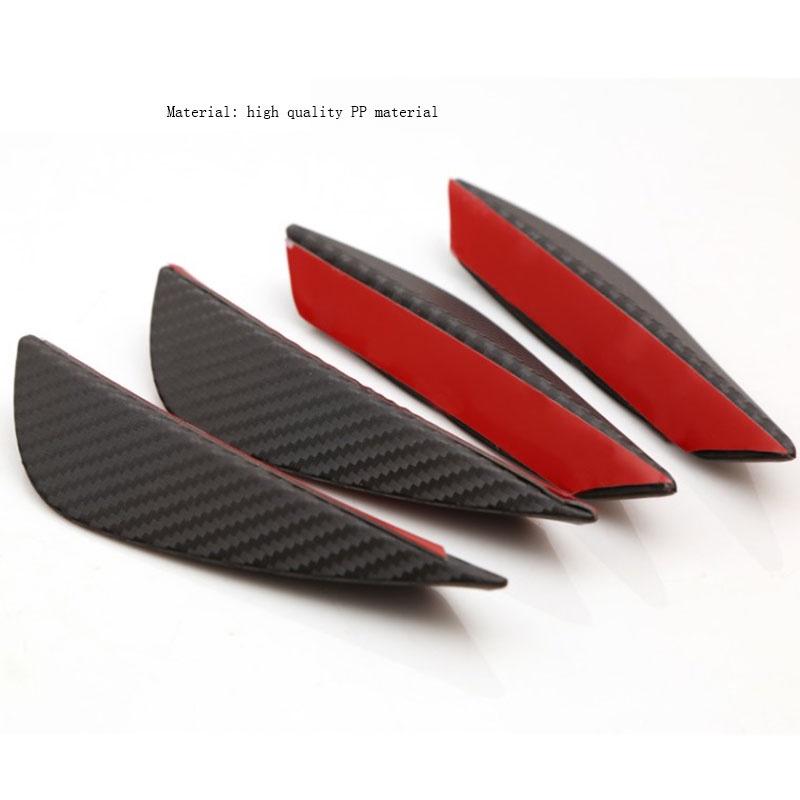 Car 4pcs Styling Universal Car Front Bumper Lip Fin Air Auto Body Kit