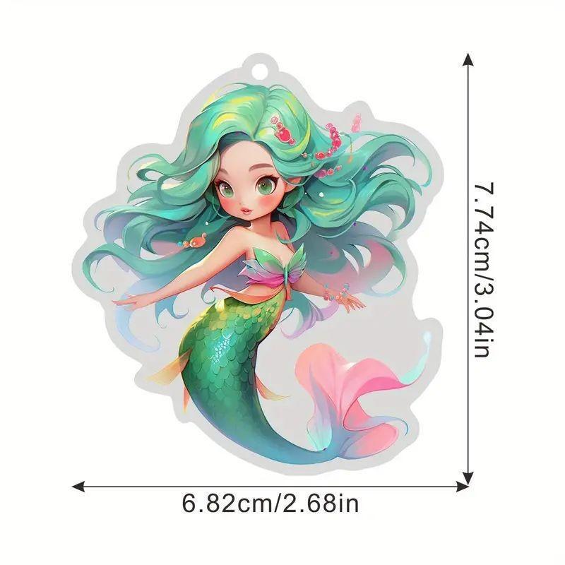 Charming Unique Acrylic Mermaid Car Pendant For Vibrant Decor Interior