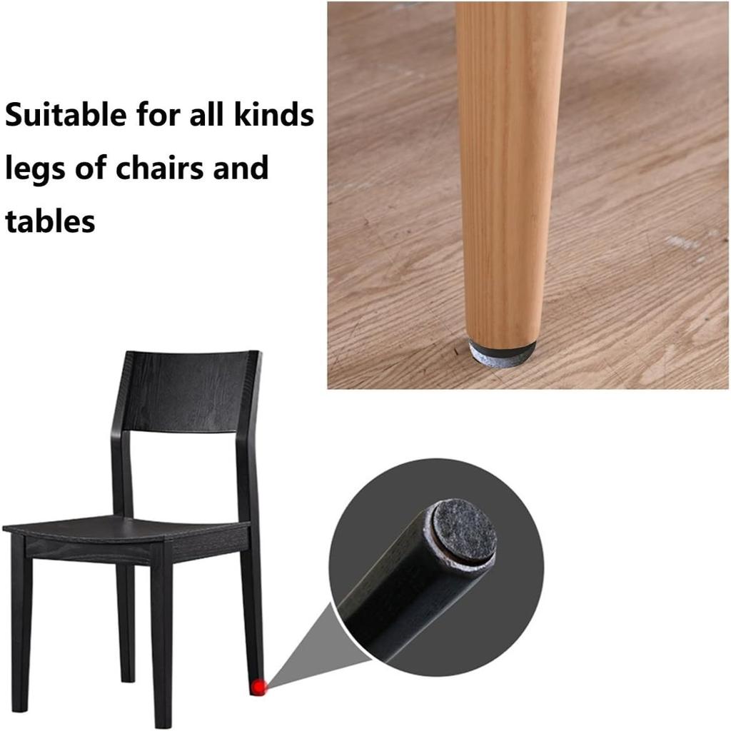 Nail-on Felt Pads, 30 Pcs Round Felt Furniture Sliders Pads Heavy Duty Floor Protectors for Wooden Chair Sofa Table Leg Feet