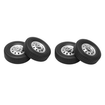 RC Car Rubber Tires Plastic Hub RC Wheel Rim and Tires for WPL D12mini Upgrade Part