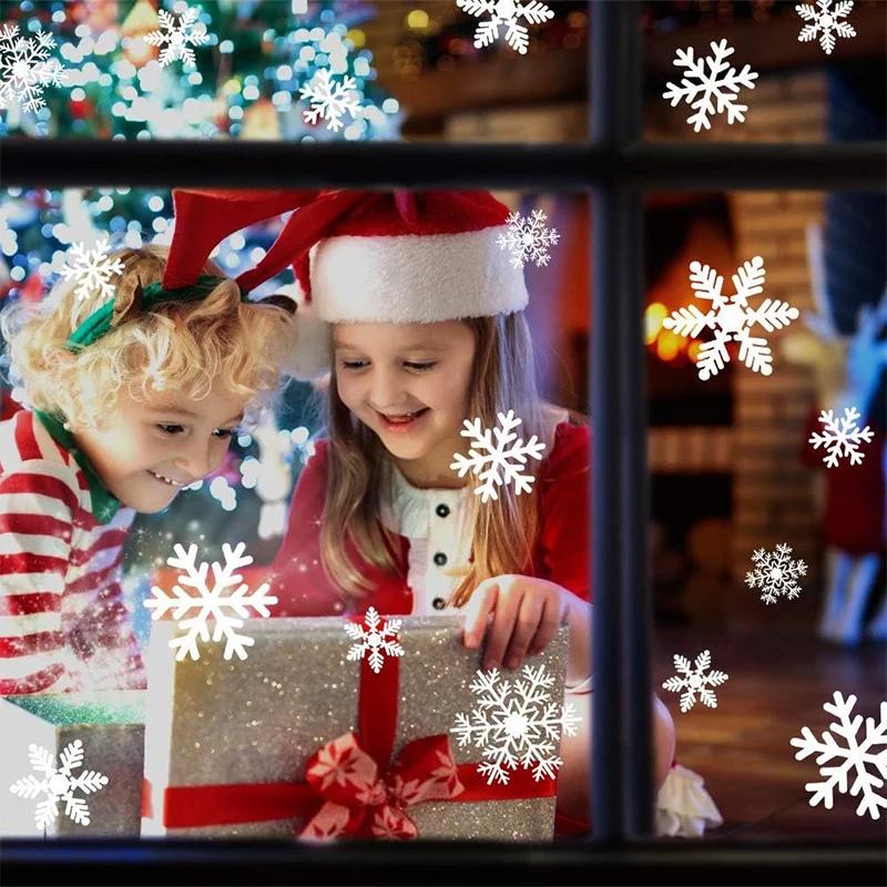 20X30CM Christmas Decor Window Snowflake Stickers Glass Window Stickers for Christmas Supplies Home Room New Year Gift Navidad