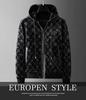 2024 Vinter Europeisk High-End Herr Suede Tryckt Huva Bomullsjacka - Casual Varm Rock