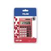 Calculatrice De Poche - Pocket - Rouge - 8 Chiffres - Étui Inclus - Double Alimentation