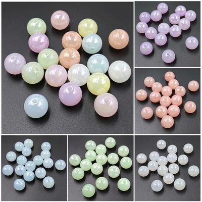 Perline Sciolte di Alta Qualità per la Creazione di Braccialetti e Orecchini Acrilico 10 Pezzi Colore Gelatina Rotonde Moda Accessori Gioielli Fai-da-te Materiale Colore Abbagliante 16mm