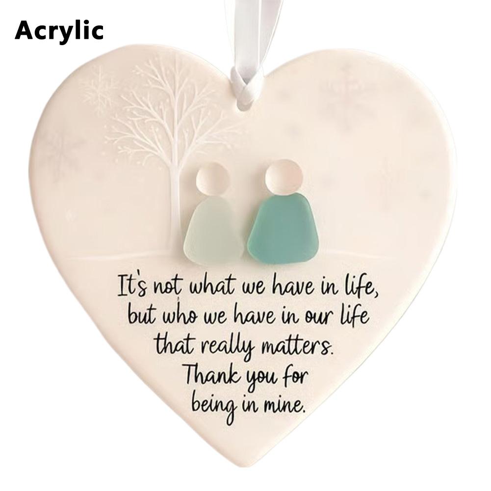 Christmas Heart-Shaped Friendship Ornament 3D Acrylic Handmade Craft Xmas Tree Hanging Ornaments Timeless Keepsake Gift 2026