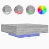 VidaXL Coffee Table with LED Lights, Side Table, End Table, Living Room Furniture, Modern, Sonoma Grey 836607