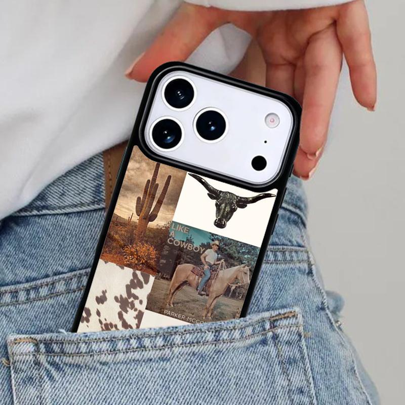 Cowboy Cowgirl Western Ranch Boho Phone Case for iPhone 16e 15 14 13 12 17 Pro Max Plus Air 17pro Cover Coque