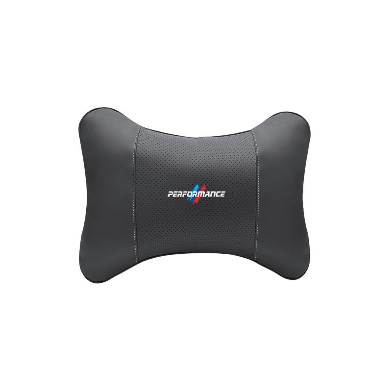M logo Car Valve Cap Auto Seat Headrest Leather Neck Pillow Head Support For BMW X1 X2 X3 X5 X4 X6 X7 iX3 F20 F10 F07 E70 E46 FY6