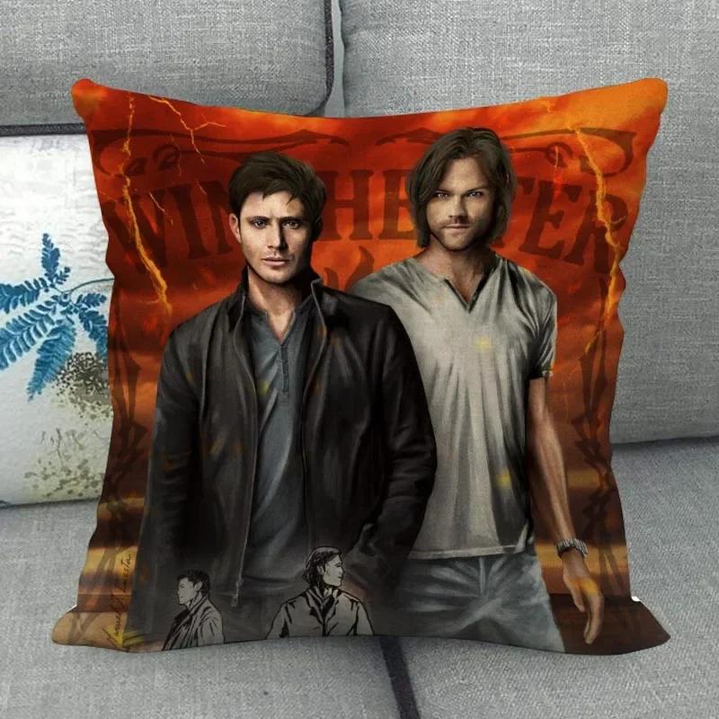 Custom Supernatural Pillowcase Wedding Decorative Cotton Linen Pillow Case For Home Pillow Cover 45X45(One Sides)