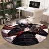 Tokyo Ghoul Masked Mystery Round Rug for Livingroom,Bedroom, Palyroom, Chair Rug, Area Rug, Circle Carpet, Fan Christmas Gift