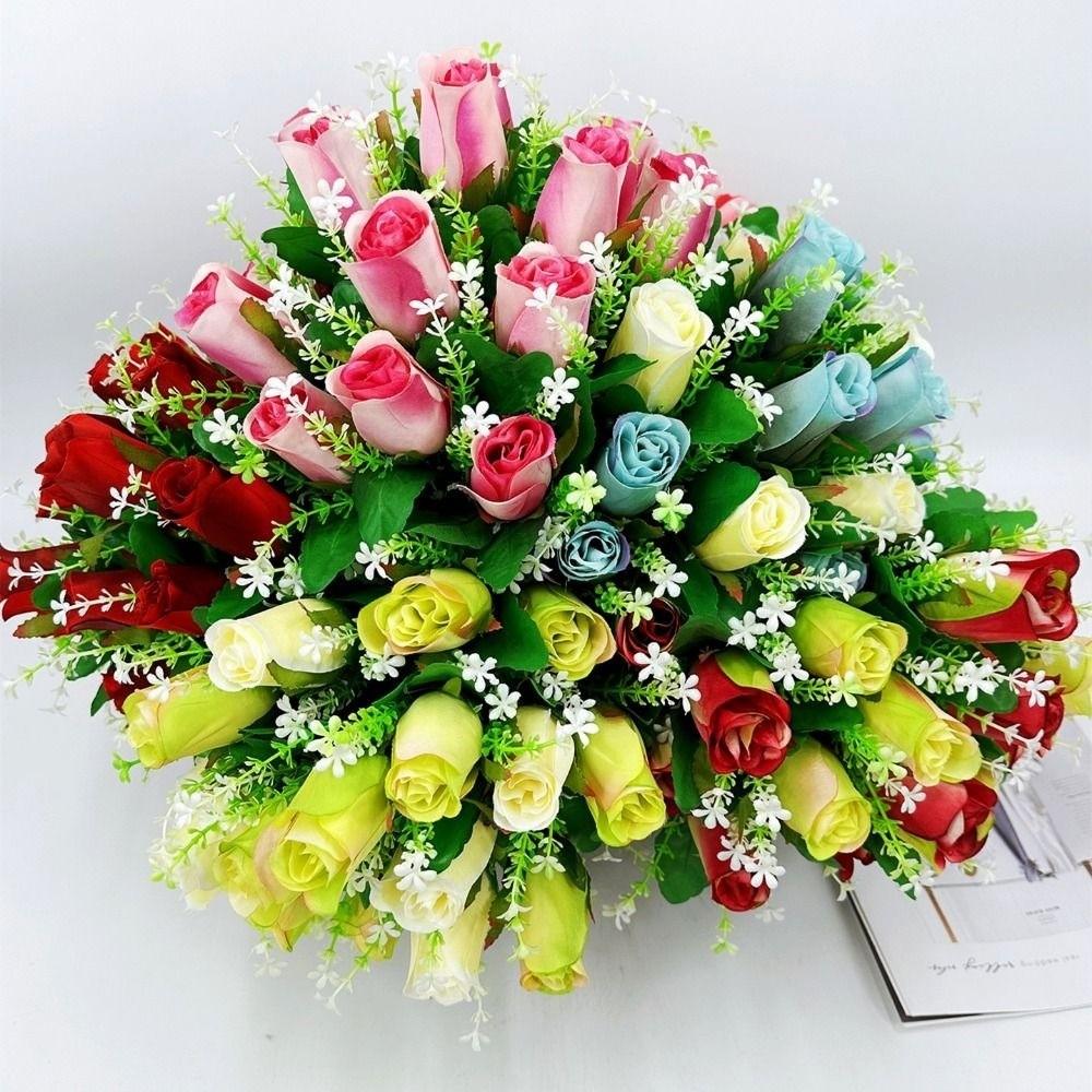 18 Heads Real Happy Lucky Flower 8 Colors Crystal Grass Bouquet  Home Decorative