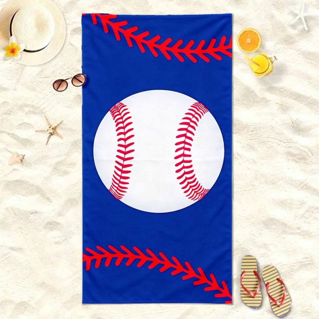 "Baseball Design" Oversized Beach Towel – Plush & Lightweight, Fun Sport Style, Perfect for Pool & Beach Use 90x180cm